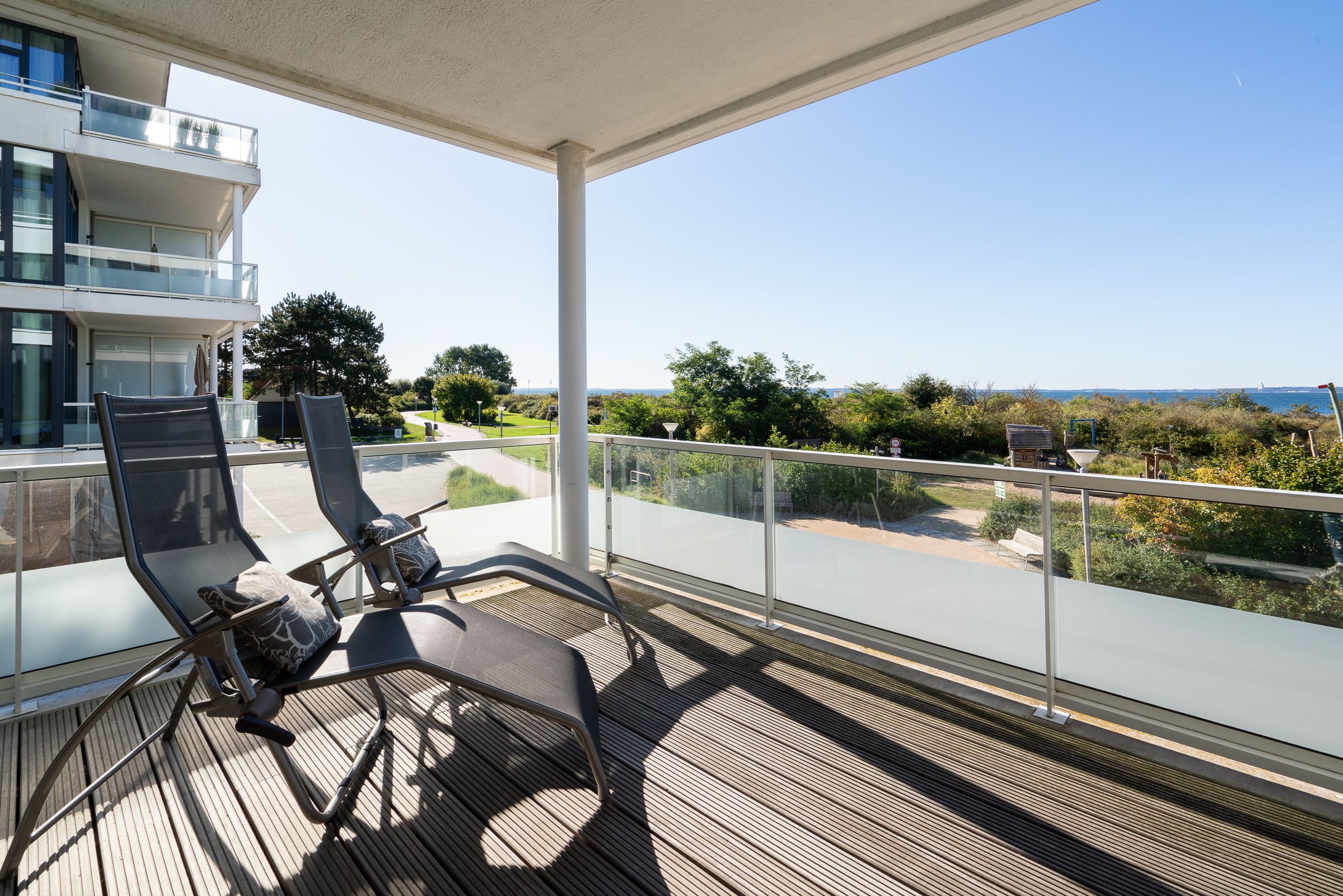 Blick vom Balkon in die Natur